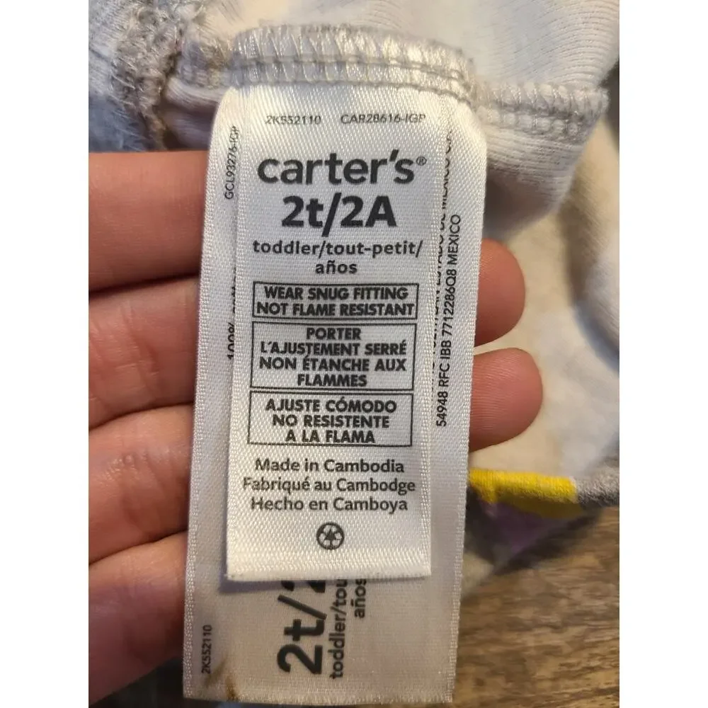 Carter's 2t girls ice cream print pajama set